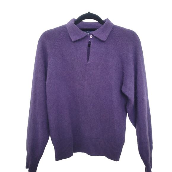 The Individualist Nordstrom Lambswool Angora Blend Sweater Size S Purple Preppy - Picture 1 of 7